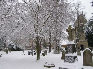 snow1 Snowy churchyard