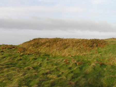 View of grassy slopes once ramparts