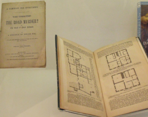 Books about the  Road Hill House murder showing a plan of the house